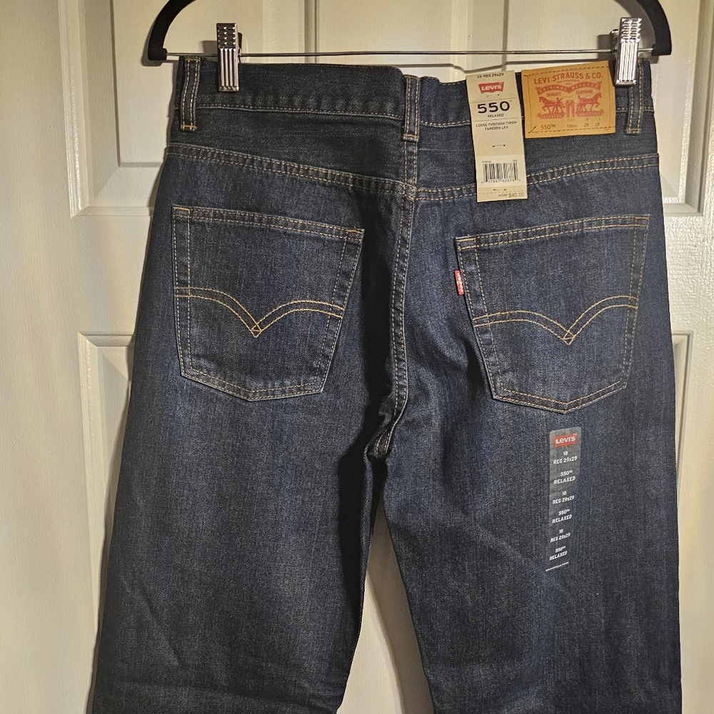 Boys Levi's 550 Relaxed blue jeans size 18 Reg 29x29